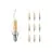 Fordelspakke 10x Noxion Lucent LED E14 Bøjet Tip Kerte filament klar 4.5W 470lm - 827 ekstra varm hvid | dæmpbar - erstatter 40W