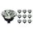 Fordelspakke 10x Noxion Lucent LED Spot GU10 AR111 15W 850lm 40D - 930 Varm Hvid | Bedste Farvegengivelse - Dæmpbar -  Erstatter 75W
