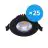 Fordelspakke 25x Noxion LED Vipbar Slim Spot Sort Runde 6W 550lm 60D - 927 Ekstra Varm Hvid | 85mm - IP54 - Dæmpbar - Bedste Farvegengivelse