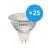 Fordelspakke 25x Noxion LED spot GU5.3 MR16 4.4W 345lm 12V 36D - 827 ekstra varm hvid | dæmpbar - erstatter 35W