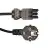 Noxion GST - Kompatibel Forsyningskabel Sort - Hun + Schuko Europlug - 2m - 3 pole 0.75mm2