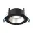 Noxion LED Spot Ares Dyb ring Sort - med Indre Ring Sølv | Udsnit 68mm - incl. GU10 Fitting