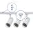Bright Choice Komplet sæt 1-Fase Rail 1 Meter Hvid | incl. 3x Spot + GU10 2700K 3W Dæmpbar + Endedæksel, Strømstik