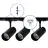 Bright Choice Komplet sæt 1-Fase Rail 1 Meter Sort | incl. 3x Spot + GU10 2700K 3W Dæmpbar + Endedæksel, Strømstik 