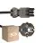 Fordelspakke 50x Noxion GST-Kompatibel Forsyningskabel - Hun + Schuko Europlug - Sort 5m - 3 pole 0.75mm2