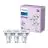 Fordelspakke 3x Philips LED Spot GU10 PAR16 4W 275lm 36D - 840 Kold Hvid