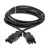 Lupa-con forbindelsesstykke Ledning 3x 1,5  2m sort EPCOM/3