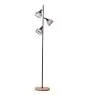 Brilliant Stående Lampe Avia Metal Træ Sort | 380mm - Egnet til 3x E14
