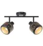 Brilliant Tyas Loftlampe Aluminium Metal Sort Guld | Egnet til 2x E14