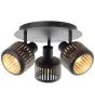 Brilliant Tyas Loftlampe  Aluminium Metal Sort Guld | 370mm -  Egnet til 3x E14