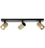 Brilliant Marty Loftlampe Aluminium Sandet Sort Guld 15W 1050lm - 830 Varm Hvid | Inkl. 3x GU10