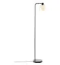 Brilliant Stående Lampe Casto Glas Metal Sort Beige | Egnet til 1x E27