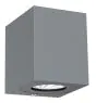 Nordlux Canto Kubi 2 Vægbelysning Aluminium Grå Up & Down - 10.6W 500lm - 830 Varm Hvid | IP44