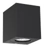 Nordlux Canto Kubi 2 Vægbelysning Aluminium og Glas Sort Up & Down - 10.6W 500lm - 830 Varm Hvid | IP44