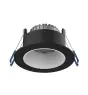 Noxion LED Spot Ares Dyb Sort 6W 540lm 927-940 3CCT - med Indre Ring Hvid | Udsnit 68mm