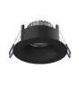 Noxion LED Spot Ares Dyb ring Sort 6W 540lm 927-940 3CCT - med Indre Ring Sort | Udsnit 68mm