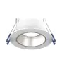 Noxion LED Spot Ares Dyb ring Hvid - med Indre Ring Sølv | Udsnit 68mm - incl. GU10 Fitting