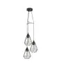Eglo Pendel Lampe Tarbes Stål Sort | IP20 - Egnet til 3x E27 