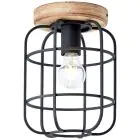 Brilliant Gwen Loftlampe Metal Træ Sort | 200mm - Egnet til 1x E27