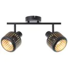 Brilliant Tyas Loftlampe Aluminium Metal Sort Guld | Egnet til 2x E14