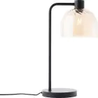 Brilliant Bordlampe Casto Glas Metal Sort Beige | 190mm - Egnet til 1x E27