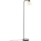 Brilliant Stående Lampe Casto Glas Metal Sort Beige | Egnet til 1x E27