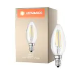 Ledvance Classic LED E14 Kerte filament klar 4.2W 470lm - 927 ekstra varm hvid | bedste farvegengivelse - dæmpbar - erstatter 40W