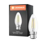 Ledvance Classic Performance LED Pære B22d Kerte filament klar 4W 470lm - 827 ekstra varm hvid | erstatter 40W