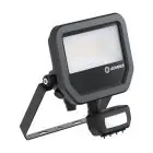 Ledvance LED Projektør Aluminium Sort 17W 2400lm 100D - 840 Kold Hvid | IP65 - Bevægelses- Og Lyssensor - Symmetrisk