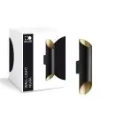 D'Lite Vægbelysning Nura Sort Up & Down 7W 250lm - 830 Varm Hvid | IP44