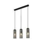 Nordlux Miella 3-Rail Pendel Lampe Glas Smoke | Egnet til 3x E27