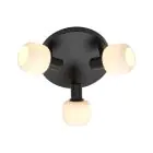 Nordlux Milford Loftlampe Glas Mini 3-Rondel Sort | Egnet til 3x E14