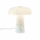 DFTP by Nordlux Bordlampe Glossy Marmor og Glas Hvid | 220mm - Egnet til 1x  E14