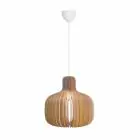 Nordlux Hazo 43 Pendel Lampe Træ Brun | Egnet til 1x E27