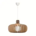Nordlux Hazo 65 Pendel Lampe Træ Brun | Egnet til 1x E27