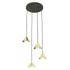Emibig Pendel Lampe Elit Stål Guld | Egnet til 4x GX53 - Max 10W
