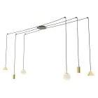 Emibig Pendel Lampe Fuji Stål Guld | Egnet til 2x E14 - Max 10W, 2x GU10 - Max 10W, 2x GX53 - Max 10W