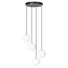 Emibig Pendel Lampe Royal Stål Sort | Egnet til 4x E14 - Max 10W