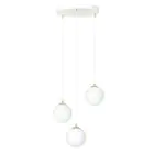 Emibig Pendel Lampe Royal Stål Hvid | Egnet til 3x E14 - Max 10W