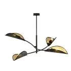 Emibig Loftlampe Lotus Stål Sort | Egnet til 4x E14 - Max 10W