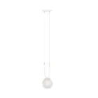 Emibig Pendel Lampe Glam Stål Hvid | Egnet til 1x E14 - Max 10W