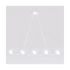 Emibig Pendel Lampe Sinus Stål Hvid | Egnet til 5x G9 - Max 8W