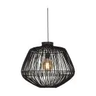 Good&Mojo Pendel Lampe Madagascar Rattan Sort | Egnet til 1x E27 