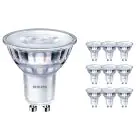 Fordelspakke 10x Philips Corepro LED Spot GU10 PAR16 3W 230lm 36D - 830 varm hvid | dæmpbar - erstatter 35W