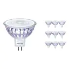 Fordelspakke 10x Philips Corepro LED Spot GU5.3 MR16 7W 621lm 36D - 830 varm hvid | erstatter 50W