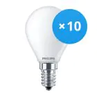 Fordelspakke 10x Philips Corepro LED Lustre E14 Kugle matt 2.2W 250lm - 827 ekstra varm hvid | erstatter 25W