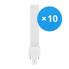 Fordelspakke 10x Ledvance Dulux-S LED 4W - 840 Kold Hvid | 2-Pinde - Erstatter 9W