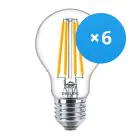 Fordelspakke 6x Philips Corepro LED Pære E27 Pære klar 10.5W 1521lm - 840 kold hvid | erstatter 100W