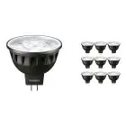 Fordelspakke 10x Philips Master LED Spot GU5.3 MR16 6.7W 440lm 60D - 930 varm hvid | bedste farvegengivelse - dæmpbar - erstatter 35W