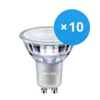 Fordelspakke 10x Philips MASTER Value LED Spot GU10 PAR16 3.7W 285lm 60D - 940 kold hvid | bedste farvegengivelse - dæmpbar - erstatter 35W